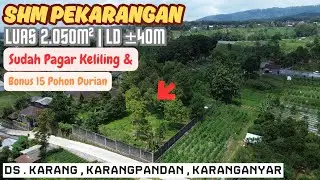 Dijual SHM Pekarangan 2050m² View Gunung Lawu - Bonus 15 Pohon Durian
