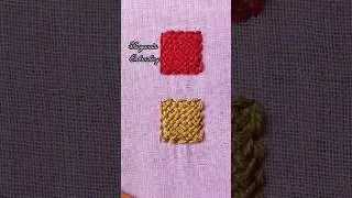 Square Shape hand embroidery. #embrodering #vairalshort #shorts