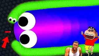 SHINCHAN vs CHOP vs AMAAN biggest snake BATTLE in WormsZone | WORM MATE SLITHER IO
