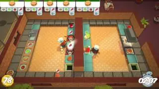 Overcooked Level 2-3 2 Player Co-op 3 Stars