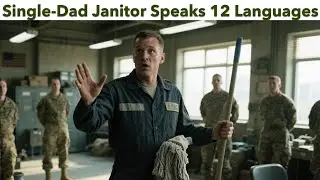 Single-Dad Janitor Speaks 12 Languages — Then the General Did Something That Left the Base in Awe