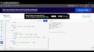 Simple Calculator using CPP
