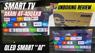 REVIEW SMART TV AKARI AT-40QAX8 40 INCH  QLED SMART AI AT-Q40X5 atau SC-52V40 #akari #smarttv