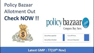 Check Policybazaar IPO Allotment | Latest GMP
