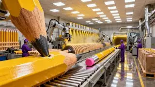 Inside the Pencil Factory ✏️ How Billions Pencils Are Made From Wood to Write? (Full Process)