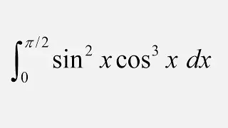 Definite Integral: Integral of sin^2(x)cos^3(x) dx, x = 0 to Pi/2