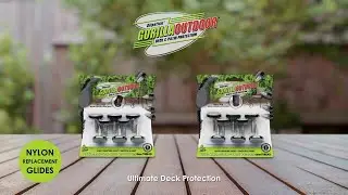 OUTDOOR SMOOTH, QUIET DECK & PATIO PROTECTOR: GorillaOutdoor Threaded Screw-In Super Slick Glide