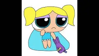 My Drawing of Bubbles Feeling Bored