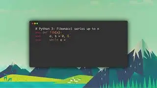 Python 3: Fibonacci series up to n