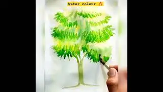 water colour tree 🌳#drawingskill #drawingclass