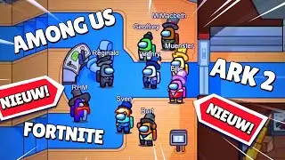 NIEUWE AMONG US MAP + ARK 2 + FORTNITE x WALKING DEAD!! 😱