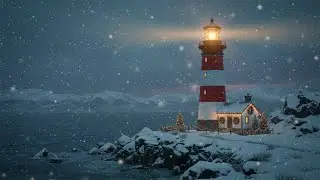 🎄Winter Lighthouse Melodies | Cozy Jazz and Holiday Ambience