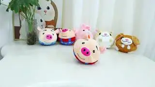 Pet Dog funny Puzzle pig shape vibrating plush dog Toy Durable Interactive Game singing dog toy