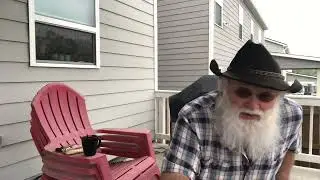Cowboy Santa Relaxing with cup Cowboy Coffee