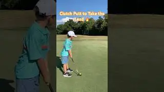 Teamwork in the scramble - putting his team on top 💪⛳️#kidsgolf #golf #scramble