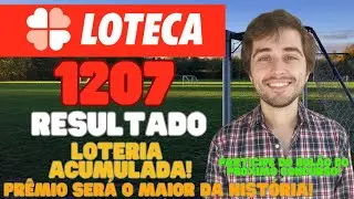 LOTECA 1207 RESULTADO - 100% ACUMULADA! PR&Ecirc;MIO SER&Aacute; O MAIOR DA HIST&Oacute;RIA DA LOTERIA!
