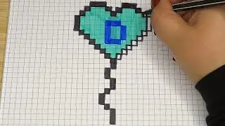 DIY Handmade Pixel Art | How to draw a cute Heart | Valentines Day Fathers Day | Draw with Me