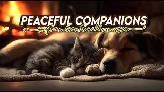 Peaceful Companions &bull; Cat & Dog Sleeping Together with Soft Ambient Cello Music 🐾🎻