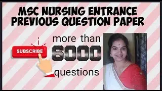 MSc nursing questions/pg nursing admission/ staff nurse exam preparation/ previous question