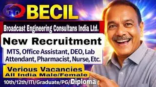 Broadcast Engineering Consultans recruitment 2026 |10th,12th & Graduate | BECIL #becil #jobs #jobs