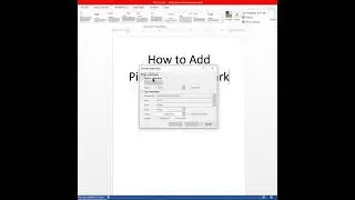 How to Add Picture Watermark in MS Word | Step-by-Step Tutorial