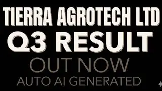 Tierra Agrotech Ltd Q3 RESULT OUT NOW #zeebusiness #anilsinghvi 