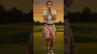 Smooth Jazz Sunset on a Golden Hour Golf Course &ndash; Oil Painting Style #shorts