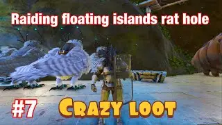 Raiding floating islands rat hole on crystal isles (Episode 7 Ark survival evolved)