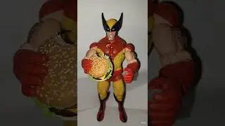 Wolverine with a big burger