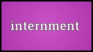 Internment Meaning