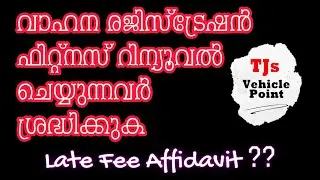 Attention those renewing vehicle registration/fitness- Late Fee Affidavit.