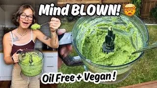 OIL FREE VEGAN PESTO! // Lower Calories With My Secret Ingredient 🤫