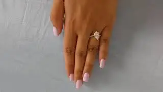 Pear Lab Grown Diamond Hidden Halo Engagement Ring | IGI Certified | CVD Diamond Ring
