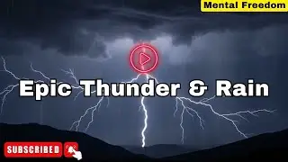 Epic Thunder & Rain 🌧️ White Noise Rainstorm for Studying, Focusing & Sleeping