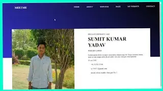 Personal Portfolio Website using html and css only || Make web developer personal  website