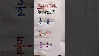 How to Subtract Fractions |  #fractiontricks #subtraction #ytshorts #shorts