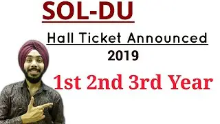 Sol Hall Ticket Announced 2019 | SOL Hall Ticket Declared