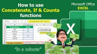 Microsoft Office EXCEL | How to use CONCATENATE formula with IF and COUNTA - 9