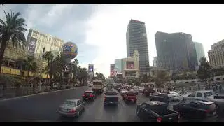 Riding on a Deuce bus along Las Vegas Strip / едем на автобусе по центральной улице Лас Вегаса