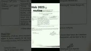 Hslc 2023 Routine || Routine for hslc 2023 || download now