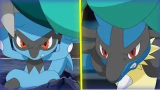 Ash's Riolu evolves into Lucario | Goh Raboot evolves into Cinderence | Pok&eacute;mon Journeys | Evolution