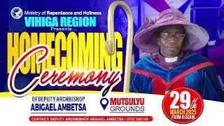 HOMECOMING CEREMONY OF D A B ABIGAEL AMBETSA PRESIDING BISHOP OF VIHIGA AT MUTSULYU GROUNDS