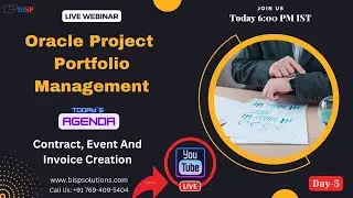 Live Webinar of Oracle PPM- 27th June 2023 | Contract, Event and Invoice Creation ✅✅