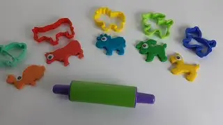 Learn with us the numbers and shapes of animals using clay paste 🐶🐄🐹