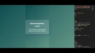 Glassmorphism 3D Card Design with Hover Effect | HTML CSS JS Bangla Tutorial