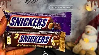 Snickers Dark & Creamy Peanut Butter - The Ultimate Satisfying | ASMR + Unboxing #snickers