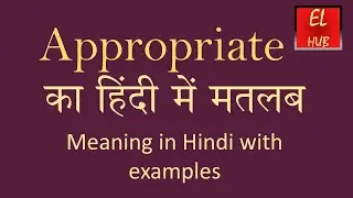 Appropriate meaning in Hindi