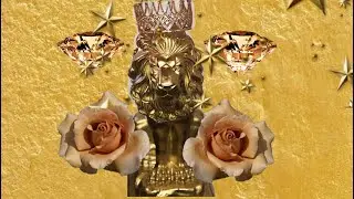 Gold lion statue diy