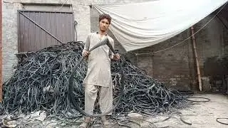 Black Iron wire Making waste old Tire