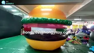 Custom Inflatable Burgers Model , Giant Inflatable Hamburger Advertising Air Balloon